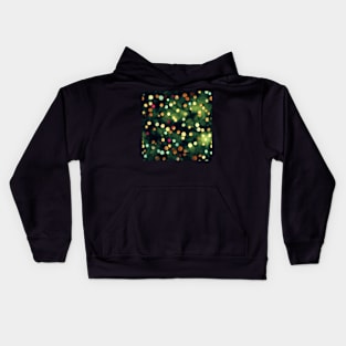 Christmas Tree Watercolor Bokeh Christmas Lights Design Kids Hoodie